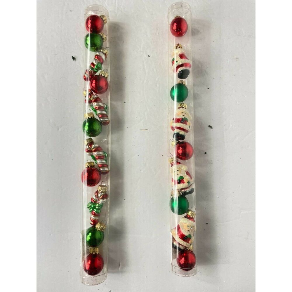 Celebrate It Christmas Merry Minis 20 Pieces Santa Candy Canes Tree Ornaments